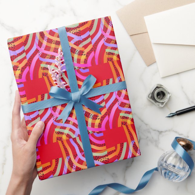 Fröhliche - Abstrakte Farben Geschenkpapier (Schenken)