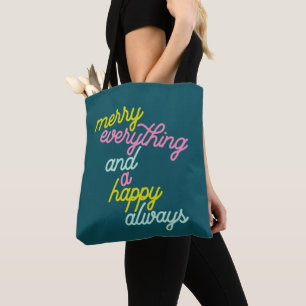 Fröhliche Alles Glücklich Immer Mint Teal Urlaub Tasche