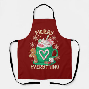 Fröhliche Alles Lebkuchen Kaffee Latte Weihnachten Schürze