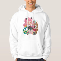 Fröhliche Anime-Katzmädchen-Festtagsstimmung