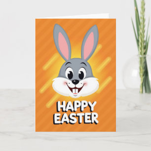 Fröhliche animierte Osterkarte mit Hase Karte