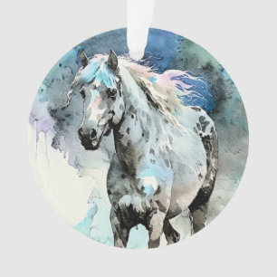 Fröhliche Appaloosa-Stute Aquarell Ornament