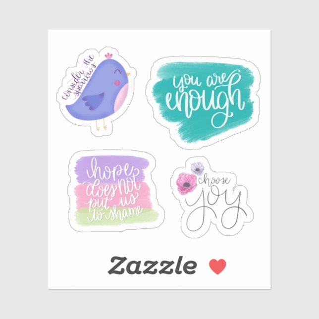 Fröhliche Aufkleber (Blatt)