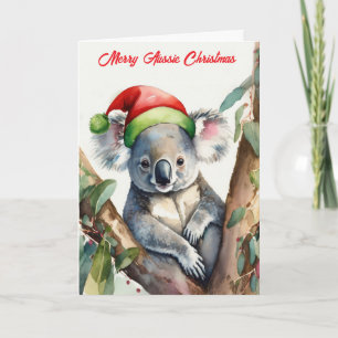 Fröhliche australische Weihnachten Koala Karte