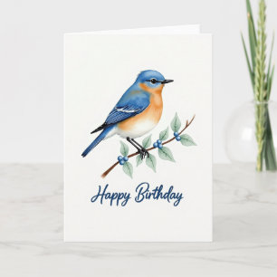 Fröhliche Azure-Vogel-Karte Karte