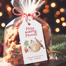 Fröhliche Backmomente gebacken mit Liebe Weihnacht Geschenkanhänger