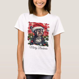 Fröhliche Barkmas Französische Bulldogge Weihnacht T-Shirt