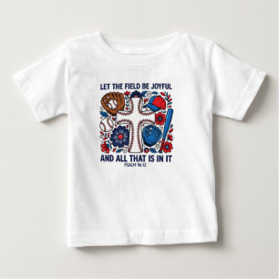Fröhliche Baseball Coquette PNG Baby T-shirt