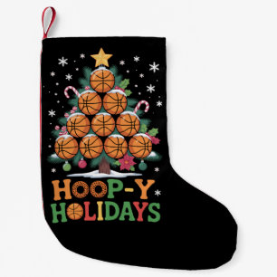 Fröhliche Basketball-Weihnachtsferien Sport Kleiner Weihnachtsstrumpf
