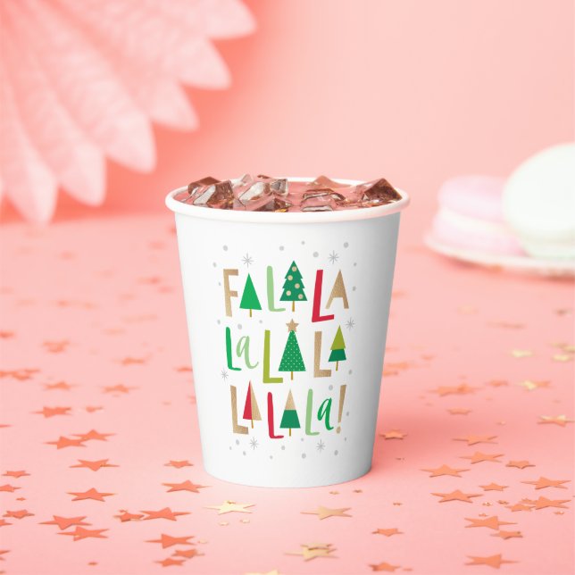 Fröhliche Bäume Merry Bright Holiday Party Cups Pappbecher (Insitu)