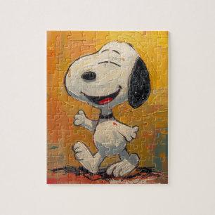 Fröhliche Beagle-Hund-Pop-Art-Malerei