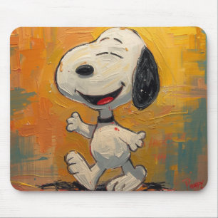Fröhliche Beagle-Hund-Pop-Art-Malerei Mousepad