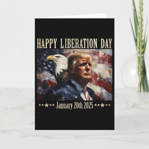 Fröhliche Befreiungstag Bekleidung Präsident Trump Karte