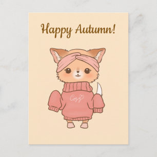 Fröhliche Begrüßung zur Herbst-Schwarmersaison Postkarte
