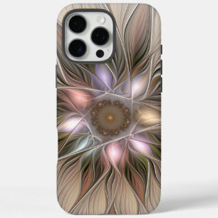 Fröhliche Blumen Abstract Beige Braun Floral Frakt iPhone 16 Pro Max Hülle