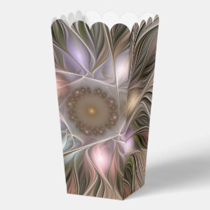 Fröhliche Blumen-Abstraktion Beige Braun Floral Fr Geschenkschachtel