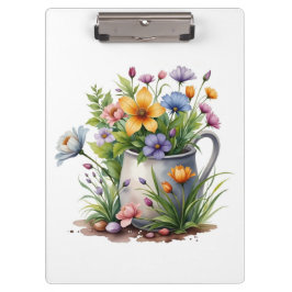 fröhliche Blumen Aquarellzeichnung Klemmbrett