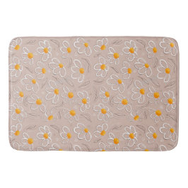 Fröhliche Blumen-Doodle Badematte