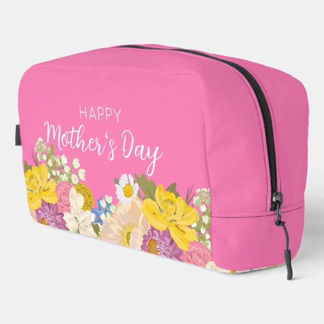Fröhliche Blüten am Muttertag Waschbeutel (Rechte Ecke)