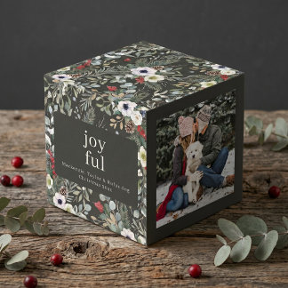 Fröhliche botanische Weihnachten Personalisiertes Würfel
