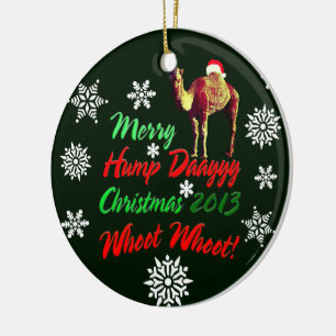 Fröhliche Buckel-TagesweihnachtenWhoot Whoot Keramik Ornament