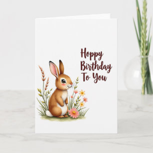 Fröhliche Bunny-Kunstkarte Karte