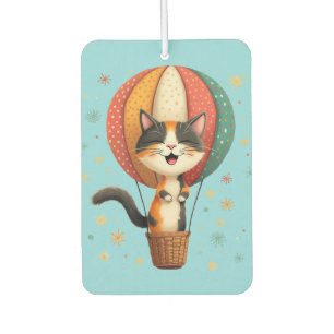 Fröhliche Bunte Katzen-Himmels-Abenteuer-Illustrat Autolufterfrischer