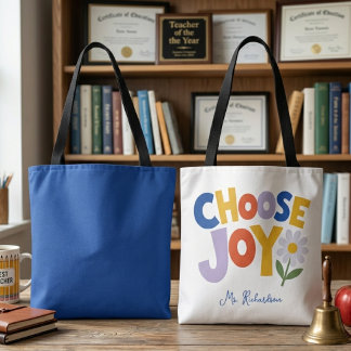 Fröhliche Bunte Retro-Gänseblümchen-Lehrerin Tasche