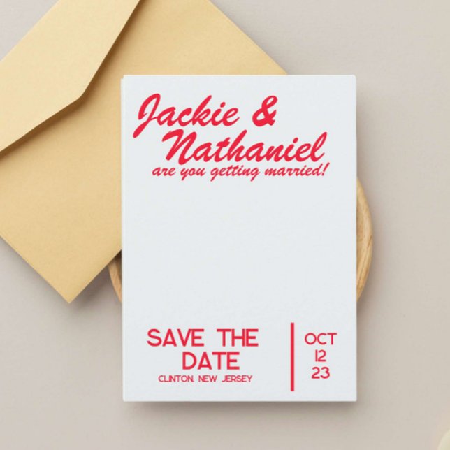 fröhliche, bunte Save the Date Hochzeit Einladung (Von Creator hochgeladen)
