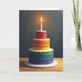 Fröhliche Bunte Tortenkarte Karte