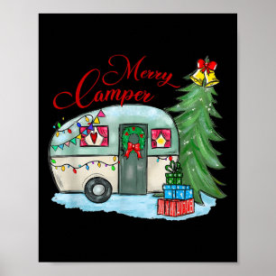Fröhliche Camper Weihnachten Santa Camper Camng LK Poster