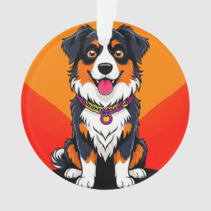 Fröhliche Cartoon-Hund-Illustration Ornament