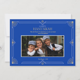 Fröhliche Chanukka-Foto-Feiertagskarte Feiertagskarte