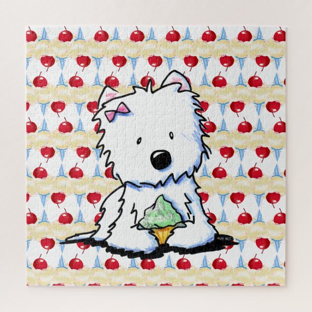 Fröhliche Cherry Westie  (Vertikal)