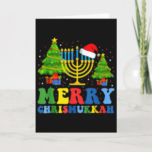 Fröhliche Chrismukkah 2024 Frohes Hanukkah Weihnac Karte