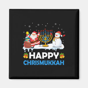 Fröhliche Chrismukkah Chanukka Spaß Frohe Weihnach Magnet