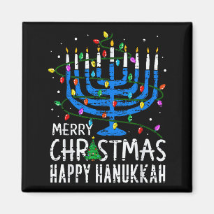 Fröhliche Chrismukkah Frohe Weihnachten Chanukka C Magnet