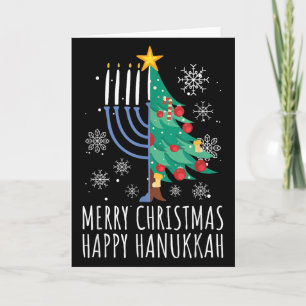 Fröhliche Chrismukkah Frohe Weihnachten Chanukka Karte