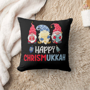 Fröhliche Chrismukkah Gnome Chanukka Frohe Weihnac Kissen