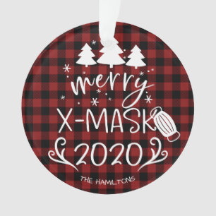 Fröhliche ChristMask Lustig 2020 Covid Pandemie Ornament