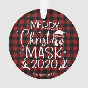 Fröhliche ChristMaske 2020 Süß Lustig Covid Ornament