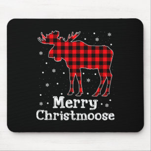 Fröhliche Christmoose Büffel Kariert Weihnachten E Mousepad