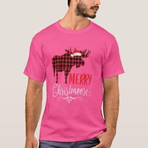 Fröhliche Christmoose Familien Weihnachts Pyjama E T-Shirt