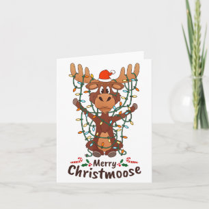 Fröhliche Christmoose Weihnachten Elch Xmas Baumli Karte