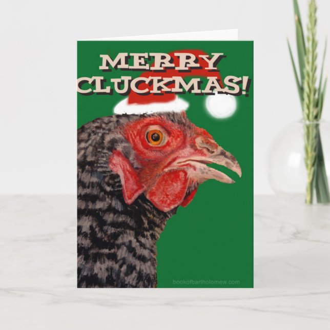 Fröhliche Cluckmas! Feiertagskarte (Vorderseite)