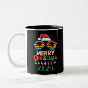 Fröhliche Cruisemas 2025 Personalisierte Xmas Kreu Zweifarbige Tasse