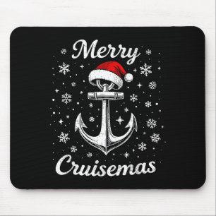 Fröhliche Cruisemas-Anker-Santa-Hut Lustiger Urlau Mousepad