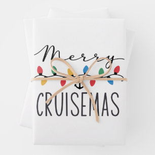 Fröhliche Cruisemas Familien-Weihnachts-Kreuzfahrt Geschenkpapier Set