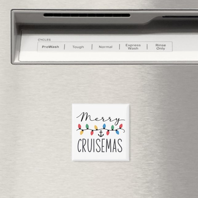 Fröhliche Cruisemas Familien-Weihnachts-Kreuzfahrt Magnet (In Situ (Geschirrspüler))