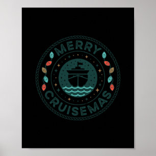Fröhliche Cruisemas Kreuzfahrt Mas passende Famili Poster
